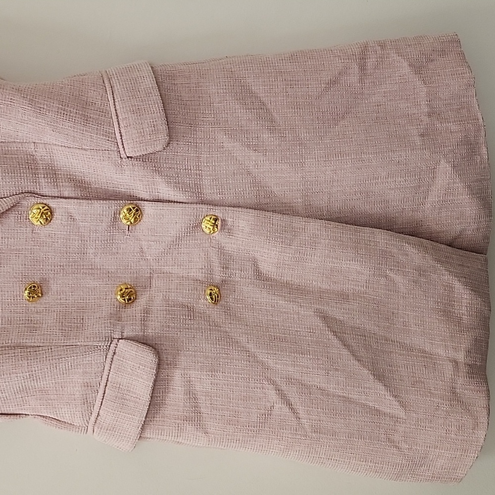Taylor Tillman Classic Pink Tweed Sleeveless Double-Breasted Blazer Tiff Dress M - Picture 16 of 16